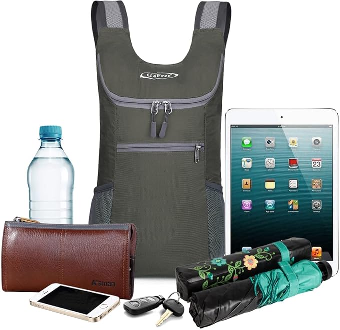 G4Free Lightweight Packable Hiking Backpack for Men Women Small Hiking Daypacks Foldable Shoulder
