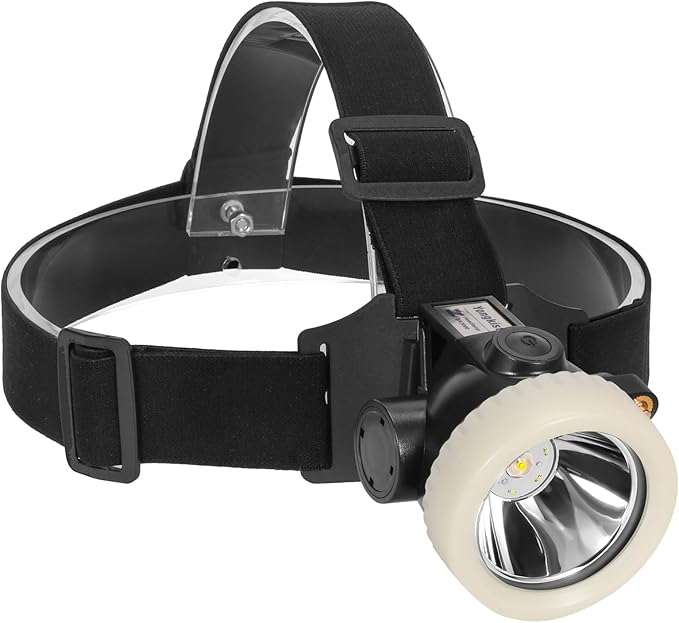 Mining Headlight Rechargeable Cap Lamp, 7 LEDs Super Bright Explosion Proof Hard Hat Light, Coon