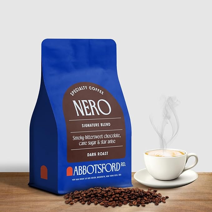 Nero Arabica Coffee Whole Bean, Smoky Bittersweet Chocolate, Cane Sugar, and Star Anise Dark Roast