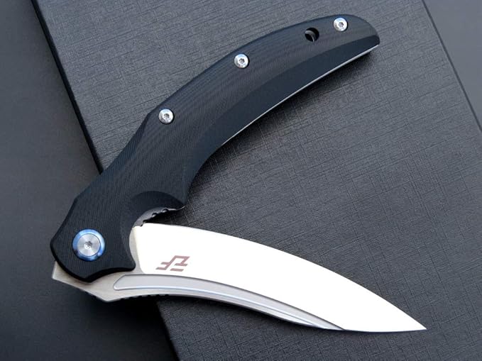 Eafengrow EF951 Folding Knife,D2 Blade and G10 Handle with Liner Lock Ball Bearing Pocket Knife EDC