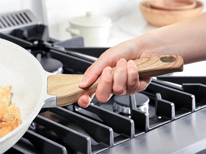 SENSARTE Nonstick Ceramic Saute Pan 12-Inch, 5QT Non-toxic Deep Frying Pan Skillet with Lid