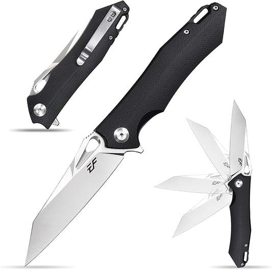 Eafengrow EF934 Pocket Knife D2 Steel Blade Folding Knife G10 Handle Liner Lock Camping Survival