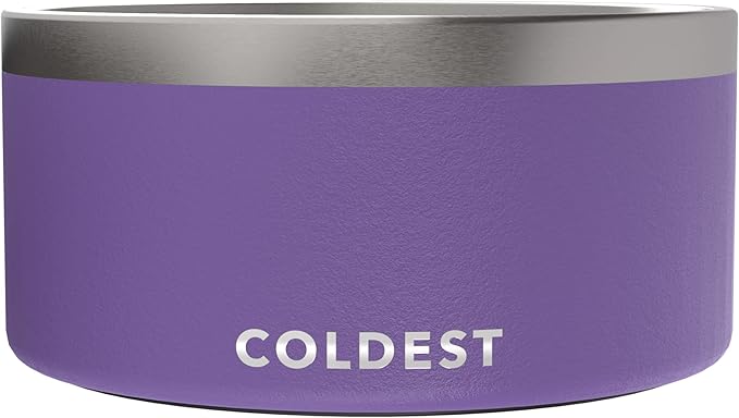 Coldest Dog Bowl - Anti Rust Metal, Non Slip, 3 Layers Insulated Stainless Steel Dog Bowls - Spill