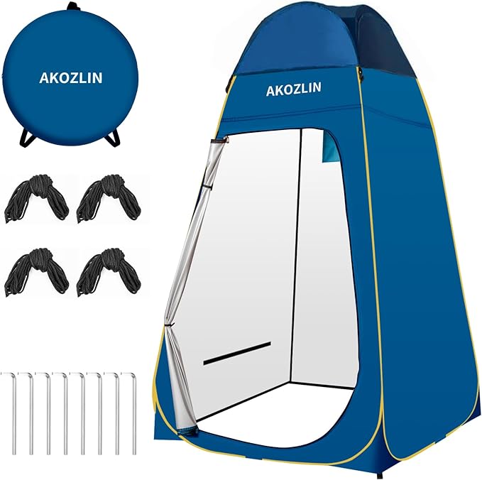 AKOZLIN Portable Pop Up Shower Tent Instant Privacy Dressing Changing Tent Outdoor Shower Room Camp