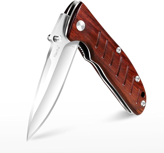 Harita Pocket Knife Folding Knife EDC Knife with Pocket Clip, 2.76 inch 8Cr13MoV Steel Blade