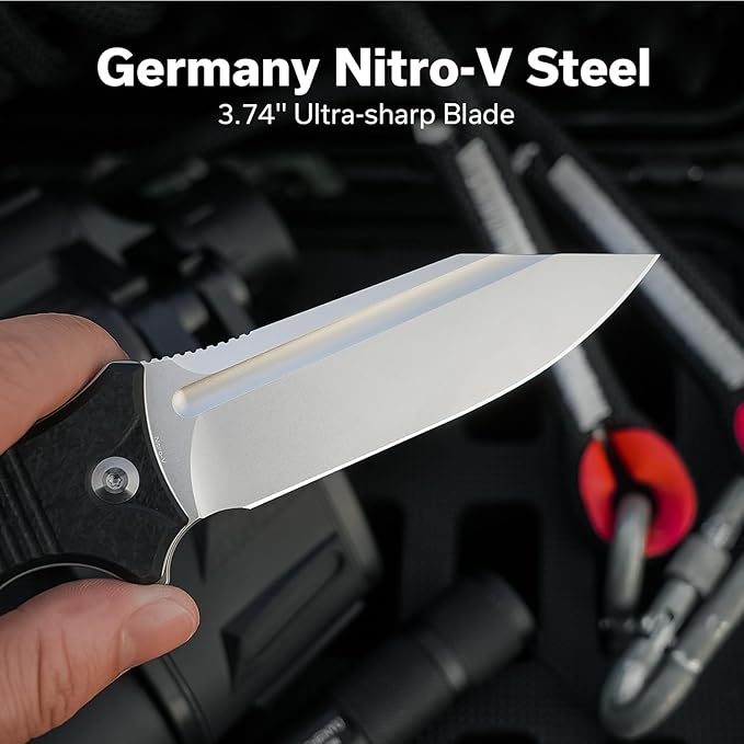 CIVIVI Neurohaptic Pocket Knife for EDC, Folding Knife with 3.74'' Nitro-V Blade G10 Handle