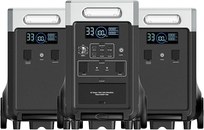 AFERIY 11520Wh Portable Power Station,P310 with 2 Extra Battery,120V 3600W Expandable Capacity