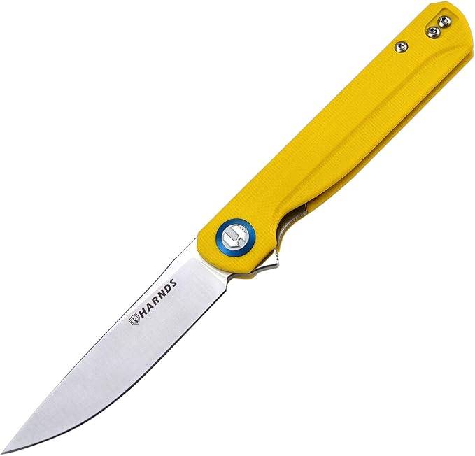 Wind Pocket Knife Flipper Sandvik Steel G10 Handle Folding Knife Ball Bearing with 2-Position Clip