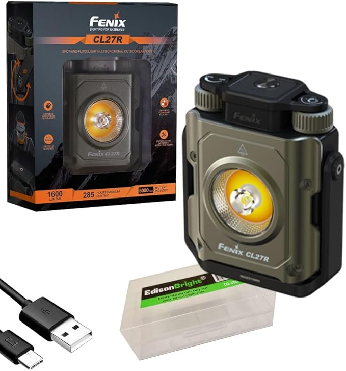 EdisonBright Fenix CL27R 1200 Lumen Rechargeable LED Compact Multi functonal Lantern with EBR