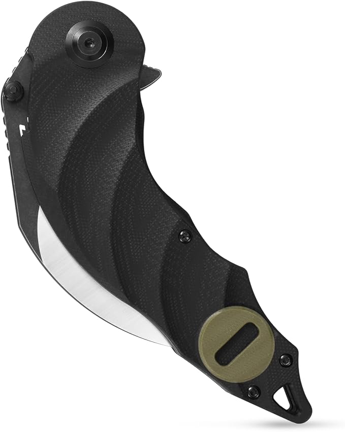 Sitivien ST160 Pocket Folding Knife,K110 Steel Blade with G10 Handle EDC Tool Knife for Outdoor
