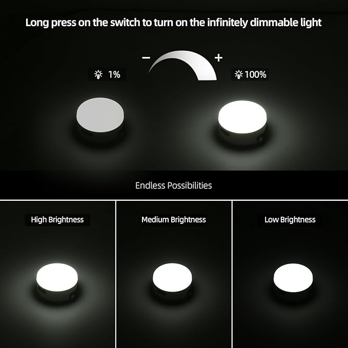 Led Rechargeable Camping Lantern with Tent Light & Portable Lamp - USB-C Magnetic Base, Stepless