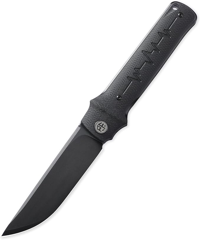 Petrified fish PFB04 Tena Folding Knife, 3.82" D2 Steel Black Stonewashed Blade G10 Handle Pocket