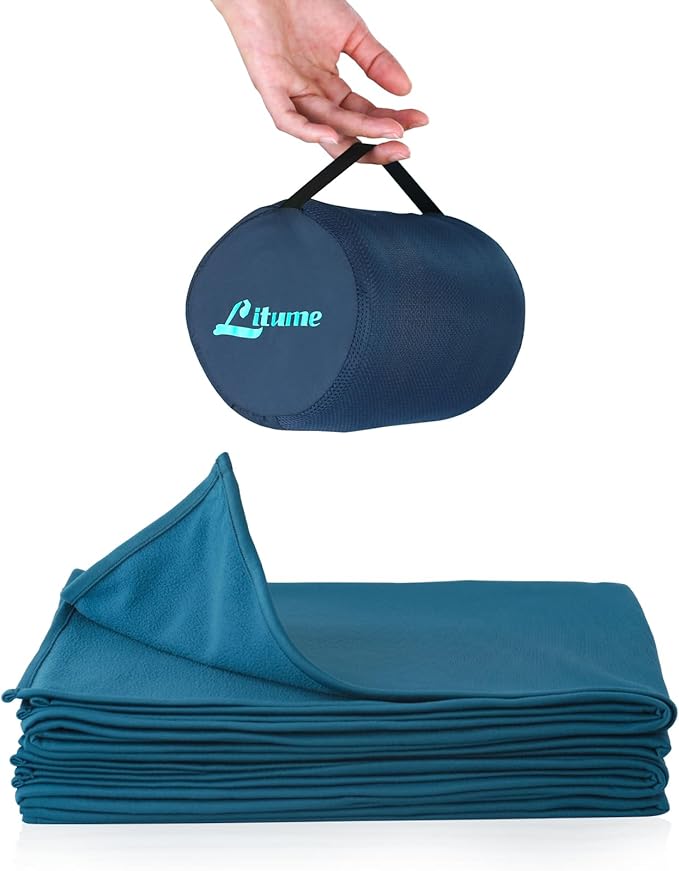Travel Camping Blanket Lightweight and Breathable, 67 x 48 in Soft Airplane Flight Blanket for