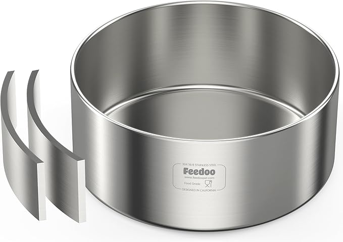 82oz Double Layers 304 Stainless Steel Dog Bowl - Insulated & Durable | Non-Slip Base | Easy to