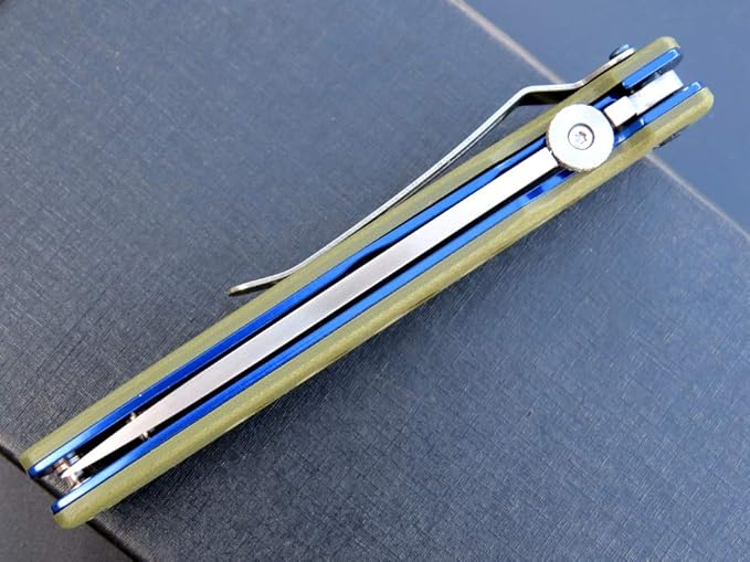 Eafengrow EF27 Folding knife, D2 Steel Blade Everyday Carry, Flipper Open, Liner Lock, G10 Handle