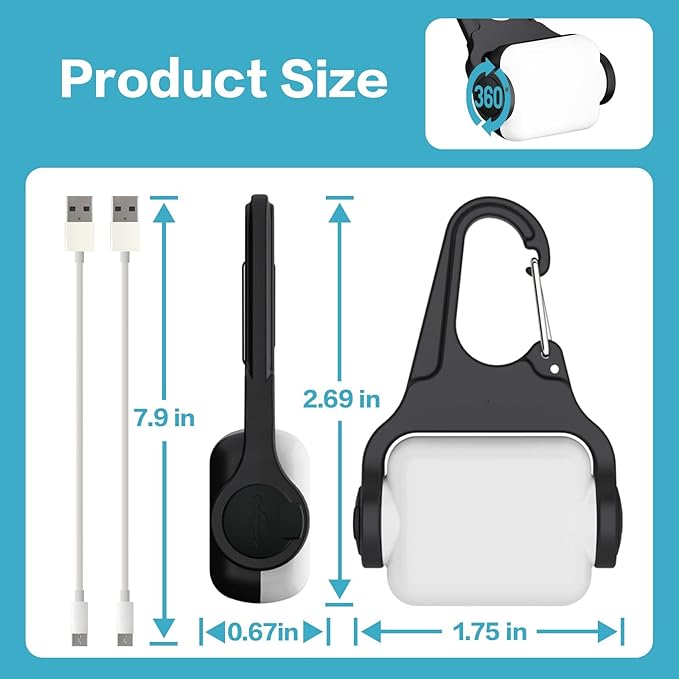 Rechargeable Dog Collar Light -3 Modes Dog Light, IP65 Waterproof Dog Walking Light, 50LM Dog