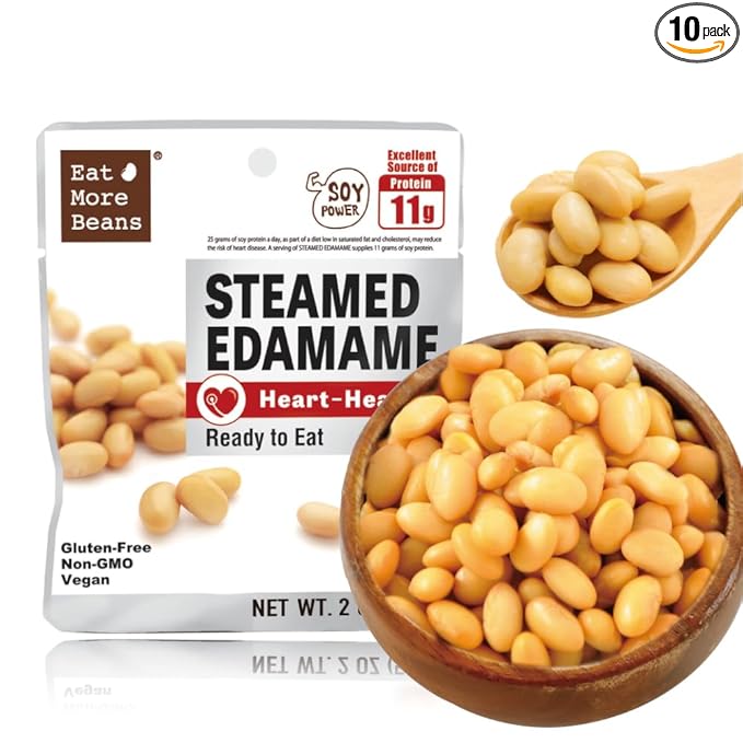 Steamed Bean Snack Series - STEAMED EDAMAME (Water, Organic Soybeans, Sea Salt, Organic Rice