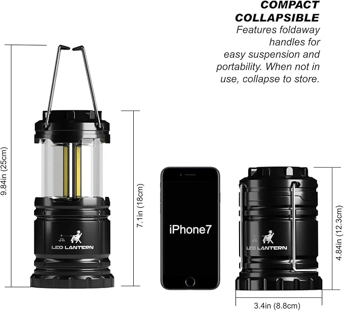 MalloMe LED Camping Lantern Flashlights 2 Pack & 4 Pack - Super Bright - 350 Lumen Portable Outdoor