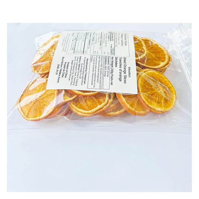 Mkostlich Dried Orange Slices Bulk 8.81oz/250g, Natural Dehydrated Orange Slice for Cocktails/