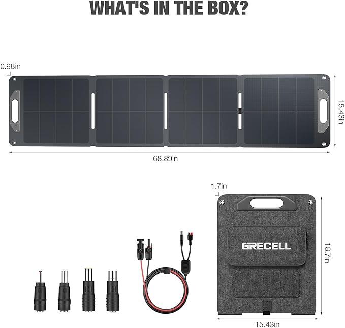 120W Portable Solar Panel for Power Station Generator, Ultra Light 5.7lbs, 25% High Efficiency IP65