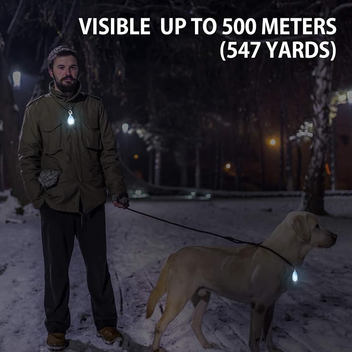 2-Pack Rechargeable Dog Light, Dog Collar Light,Waterproof ,3 Modes LED Dog Safety Lights,Multiple