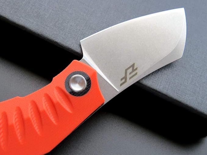 Eafengrow EF85 Folding Knife with Clip Stone Wash D2 Steel Blade G10 Handle Pocket Knife Ball
