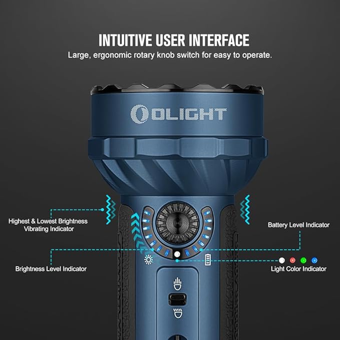 OLIGHT Marauder Mini 7,000 Lumens Bright Flashlight with 600 Meters Beam Distance, Powerful RGB