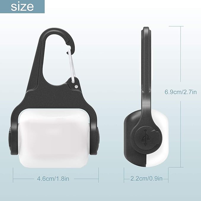 Dog Lights for Night Walking, Clip on Dog Collar Light - 3 Modes, USB-C Rechargeable, IP65