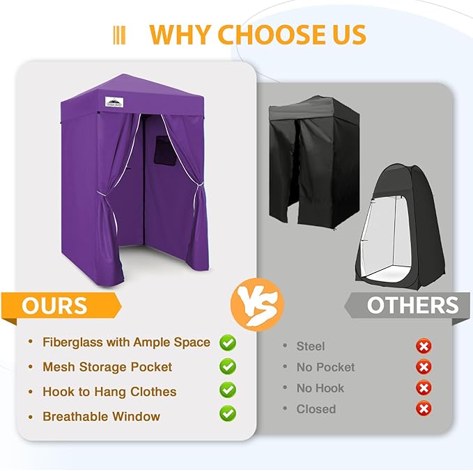 EAGLE PEAK Flex Compact 4x4 Pop-up Canopy Changing Room, Portable Dressing Room, Privacy Changing