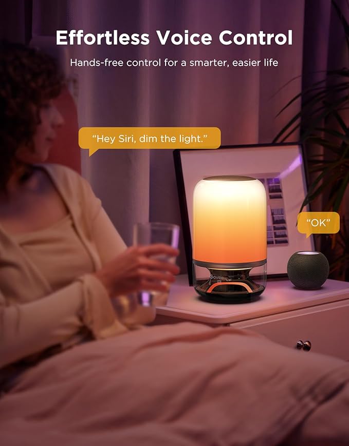 Govee Table Lamp 2 Pro x Sound by JBL, Smart Cordless Table Lamp with Speaker, Music-Light Sync, 16