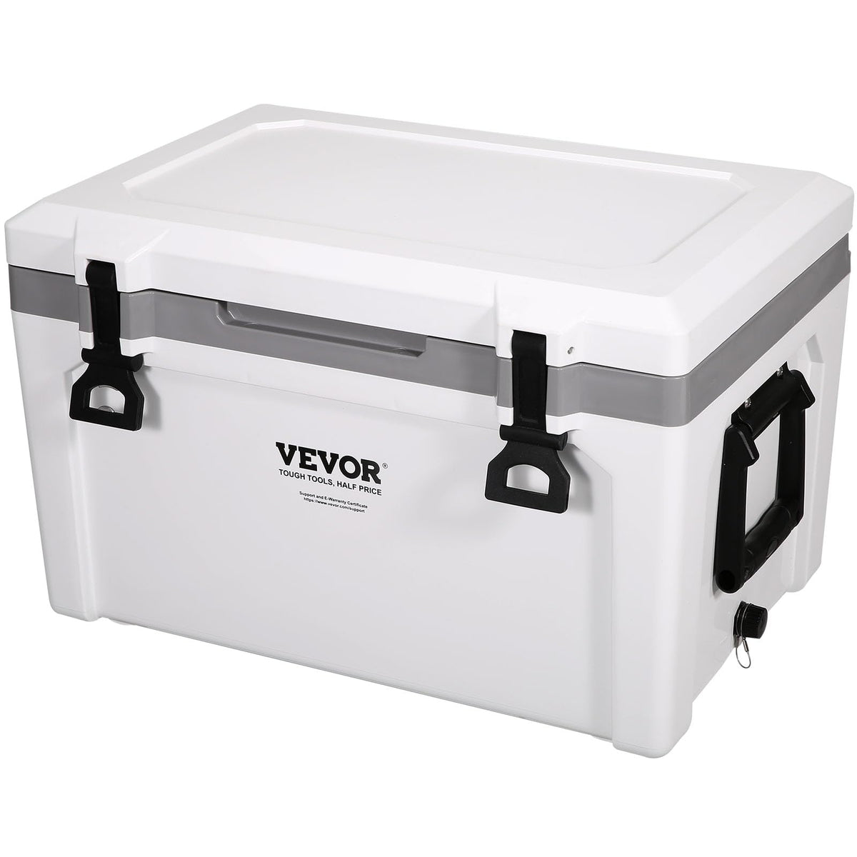 VEVOR Ultra-Light Hard Cooler 52 QT, Ice Retention Cooler with Heavy Duty Handle, Ice Chest Lunch