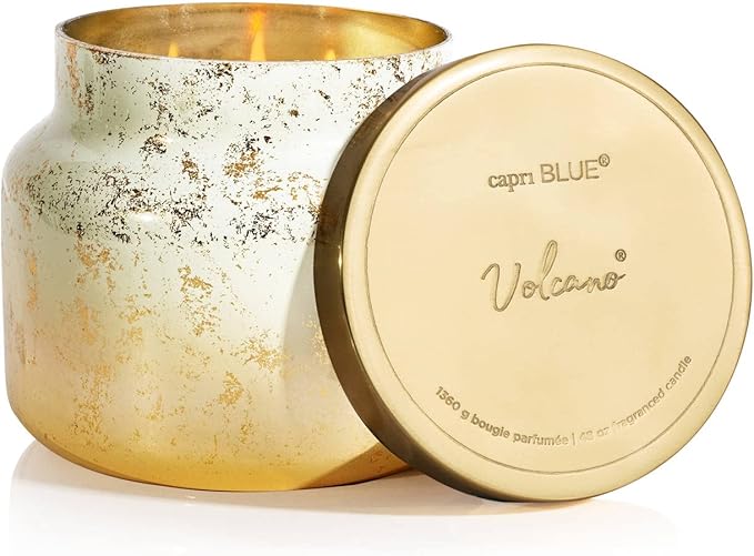 Capri Blue Glimmer Jar Candles - Luxury Holiday Scented Candles for Home - Long Lasting Soy Wax