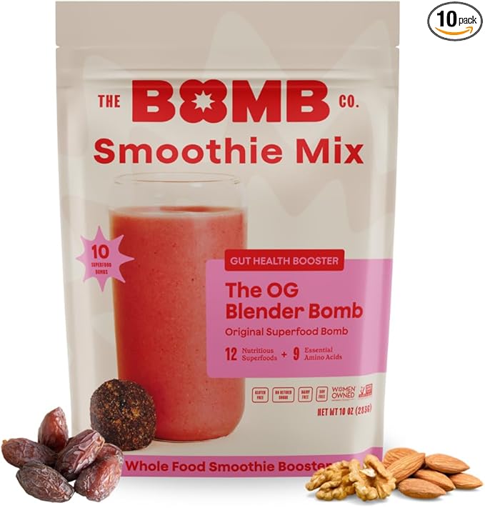 The Bomb Co. Blender Bomb, The OG, Superfood Smoothie Mix with Chia Seeds, Hemp Seeds, Flax Seeds