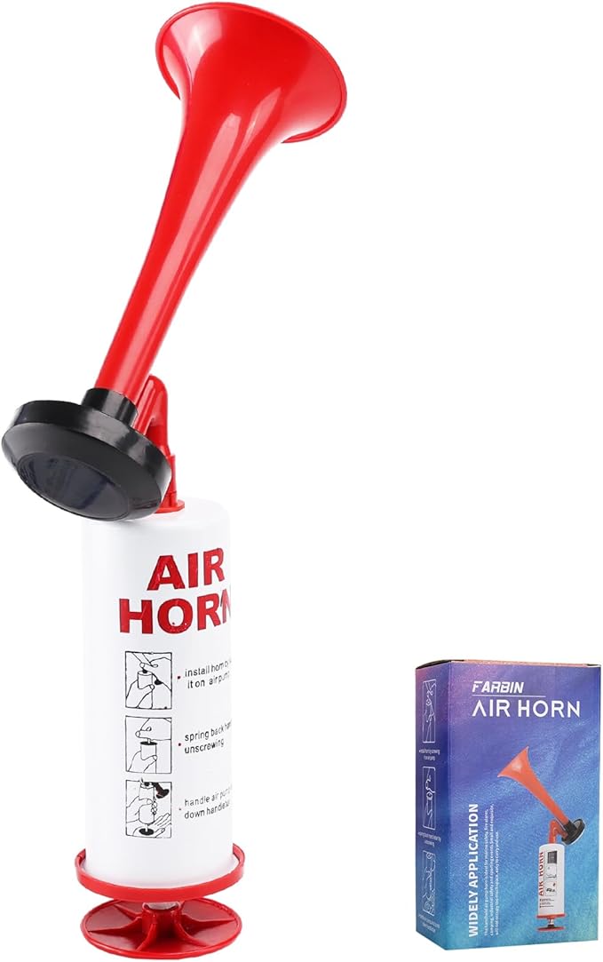 FARBIN Portable Air Horn pump Air Horn for Bear Dog Aluminum+ABS Loud Sound Hand Held Signal Horn