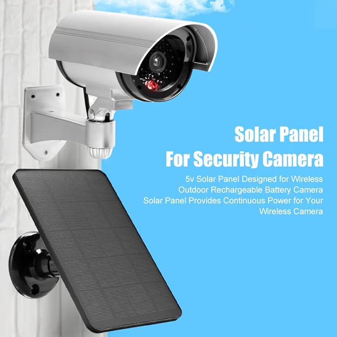 Solar Panel Charger -Weather Resistant, 4W 5V Solar Panel Wall Mounting Low-Power Solar Charging