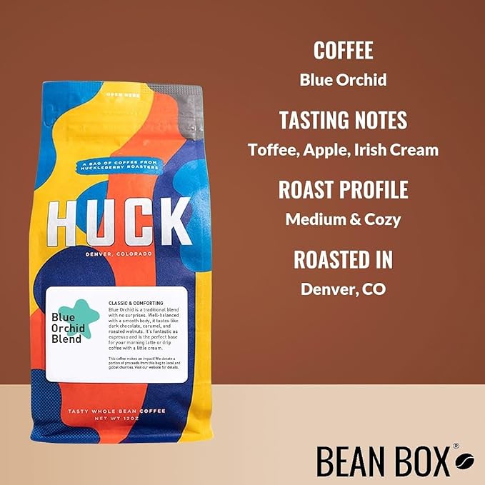Bean Box Denver Coffee Sampler, 2-Pack - Roasted by Huckleberry Roasters, Gourmet Arabica Coffee
