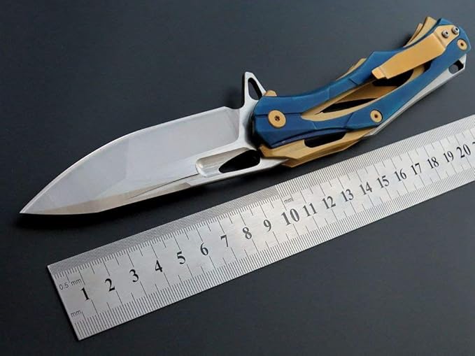 Eafengrow EF204 Folding Pocket Knife,D2 Blade Steel Handle Liner Lock with Clip Outdoor Camping