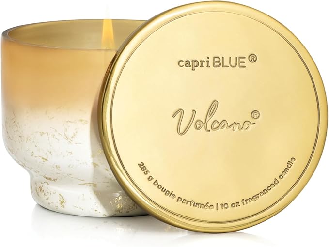 Capri Blue Volcano Scented Candle for Home - Glimmer Inverted Jar Candles - Soy Candles - Holiday