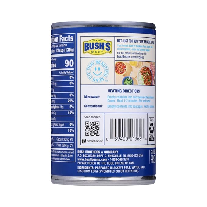 Bush's Best Baked Beans, Bean Bonanza Blast Pack, 3 Blackeye Pea (15.8 Oz), 3 Chili Bean Md Kidney