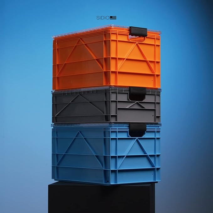 SIDIO CRATE Starter Pack - Two Full Size and One Half Size SidioCrate, Stackable Outdoor Organizer