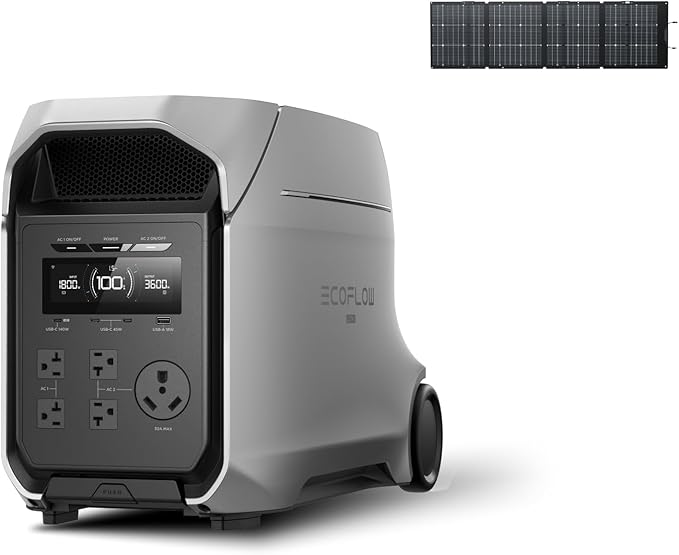 EF EcoFlow DELTA 3 Ultra Plus Portable Power Station, 3072Wh LiFePO4 Battery, 3600W (7200W Surge)