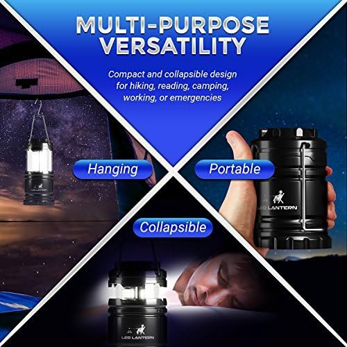 MalloMe LED Camping Lantern Flashlights 2 Pack & 4 Pack - Super Bright - 350 Lumen Portable Outdoor