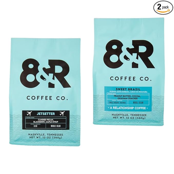 Bean Box Nashville Coffee Sampler, 2-Pack - Roasted by 8th & Roast Co., Gourmet Arabica Coffee