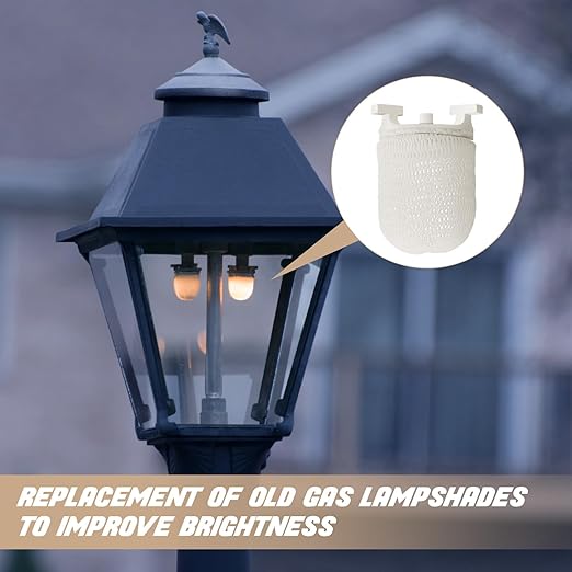 12 Pcs Gas Lamp Mantles Preformed Gaslight Pre Formed Gas Light Mantel for Outdoor Indoor Lantern