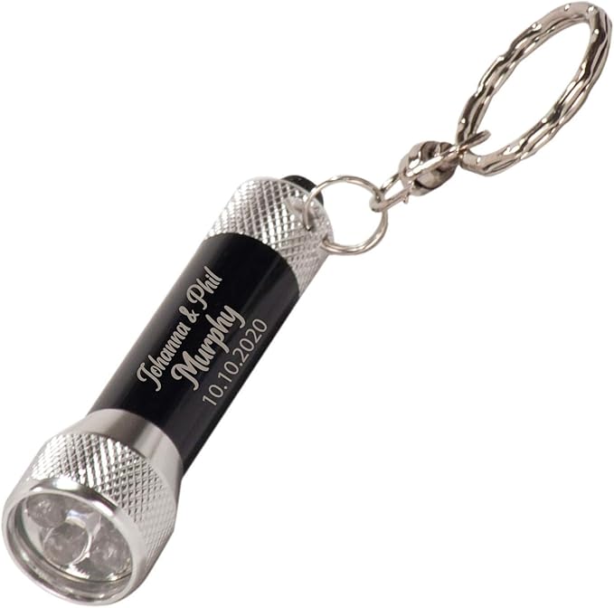 Personalized | Custom Engraved | LED Flashlight | Keychain | Available in 3 Colors