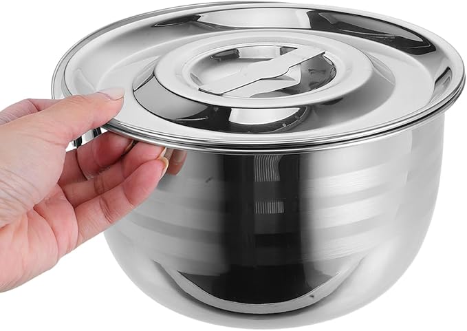LIFKOME Stainless Steel Camping Pot with Lid Lifter Handle Camp Cookware Pot Portable Hanging