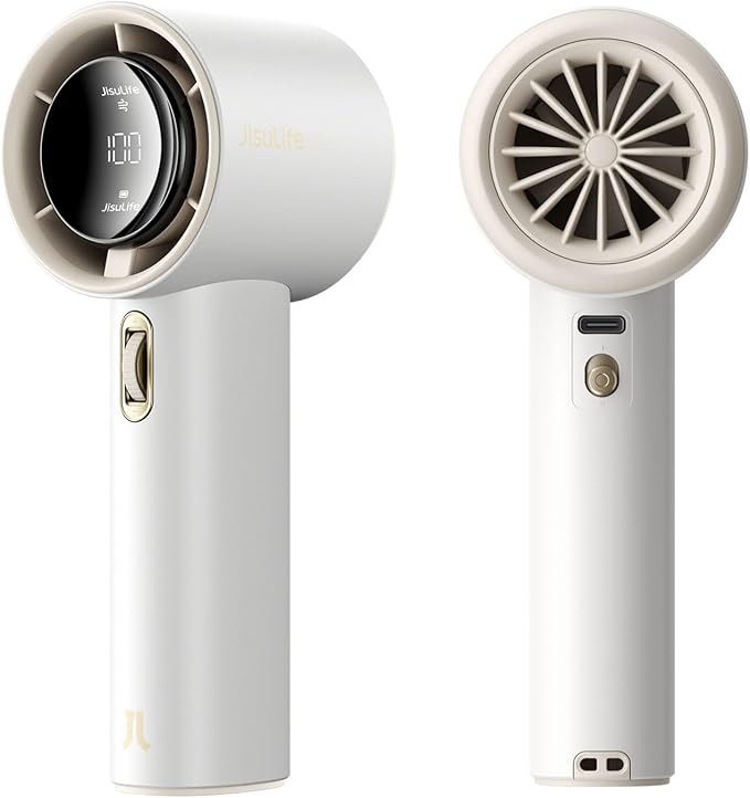 JISULIFE Portable Handheld Fan, Speed(1-100) Adjustable Turbo Mini and 3600mAh Battery Rechargeable