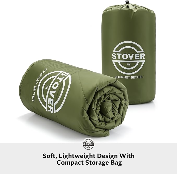 STOVER Outdoor Waterproof Fleece Travel Blanket for Camping, Picnics, Stadiums, Sports, The Beach