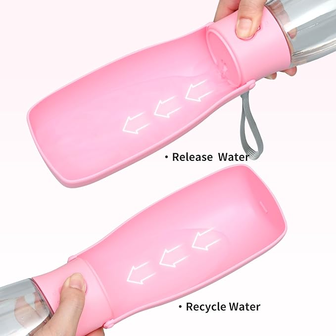 Dog Water Bottle, Leak Proof Portable Puppy Water Dispenser, Travel Puppy Water Bowl, Foldable