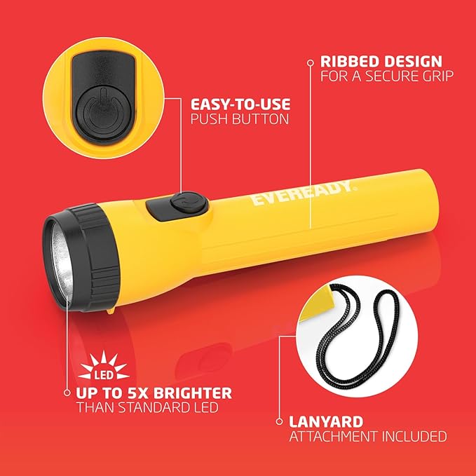Eveready LED Flashlight (8-Pack) Bright Reliable Flashlights for General Purpose, Great for